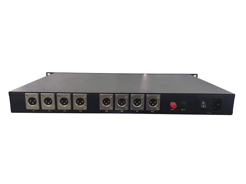 Extensor de fibra de audio analógico de transmisión de 1 a 4 canales 6080-T/R 1