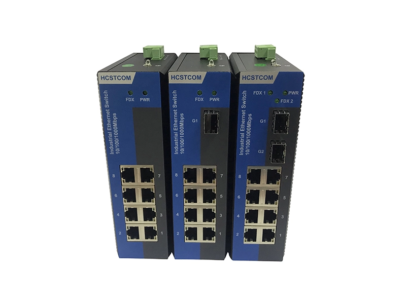 Conmutador Ethernet industrial no administrado de 8/9/10 puertos Gigabit completo 1