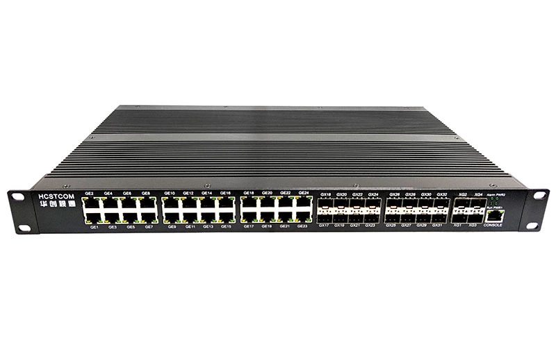28-портовый маршрутизатор Layer3 Gigabit Industrial Ethernet Switch 1