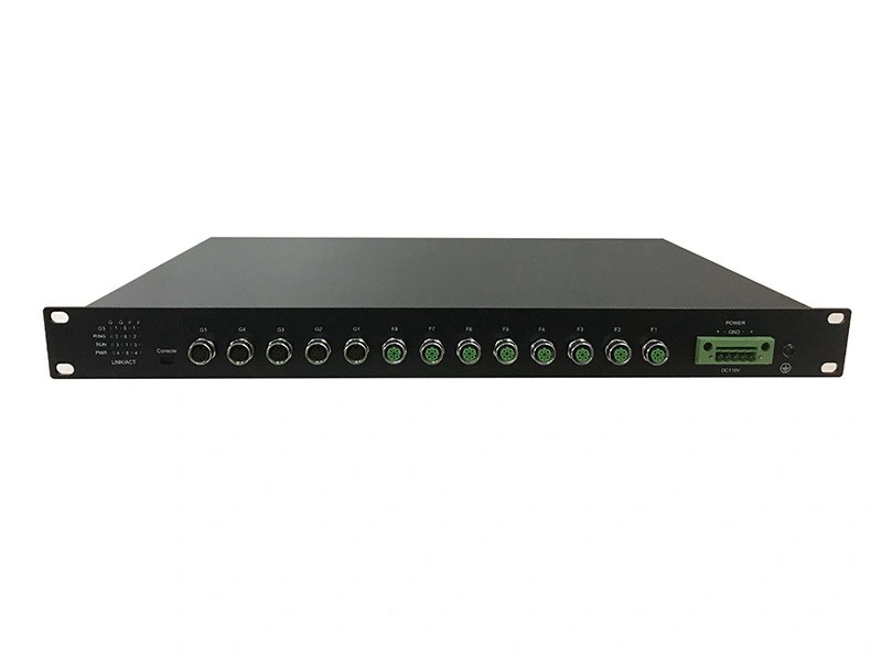 Conmutador Ethernet industrial administrado de capa 3 M12 de 12 puertos 1