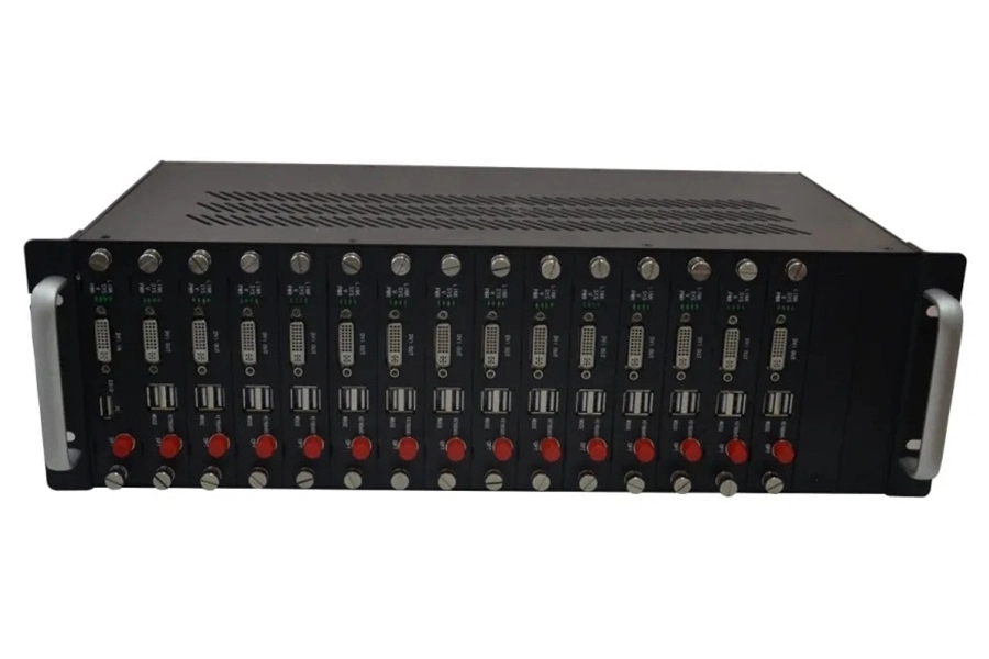 Оптоволоконный удлинитель 4K DVI KVM 1