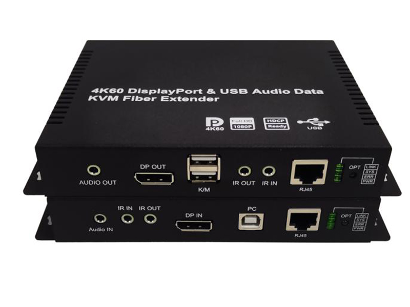 Удлинитель KVM 4K60 DP по CAT6 с аудио и данными 1