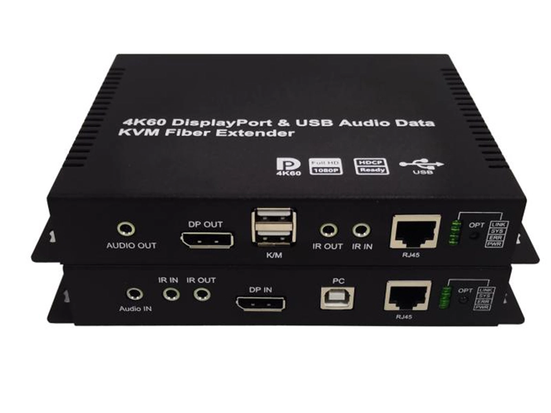 Удлинитель KVM 4K60 DP по CAT6 с аудио и данными 1
