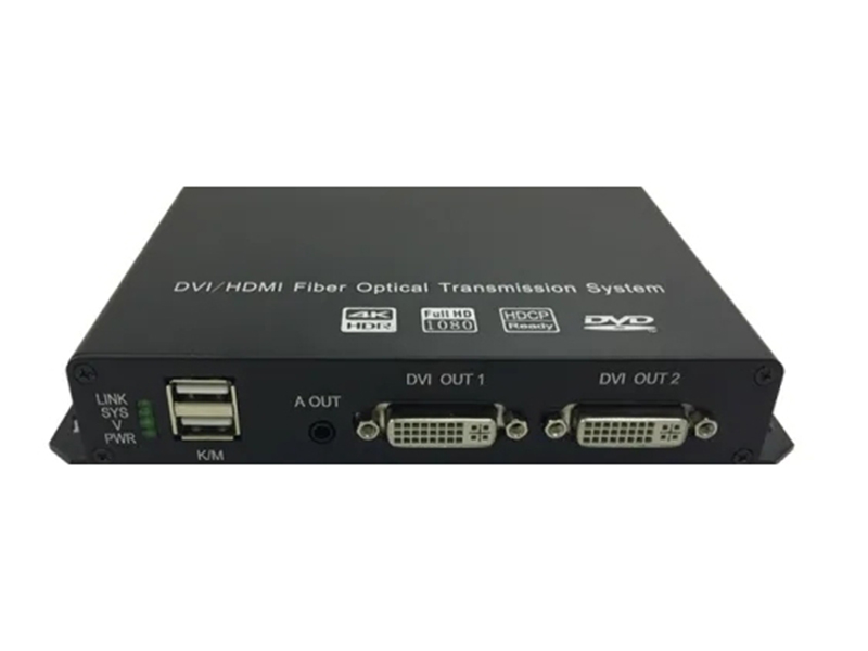 4K DVI KVM оптоволоконный удлинитель с петлевым выходом+аудио 1