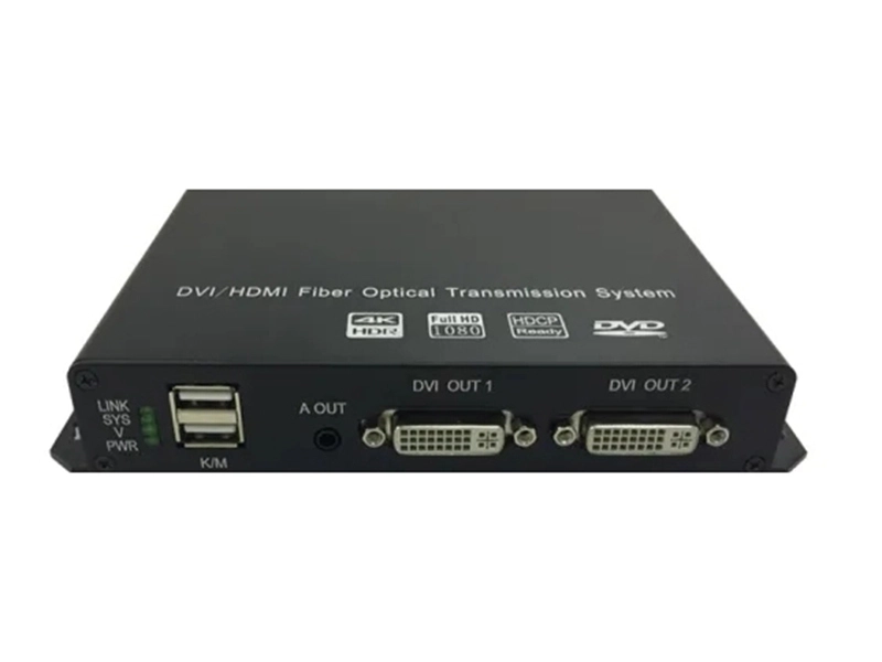 4K DVI KVM оптоволоконный удлинитель с петлевым выходом+аудио 1