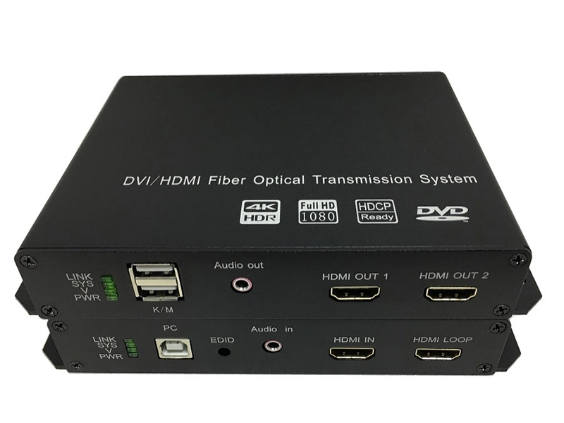 4K HDMI KVM оптоволоконный удлинитель с Loop+Audio1 1