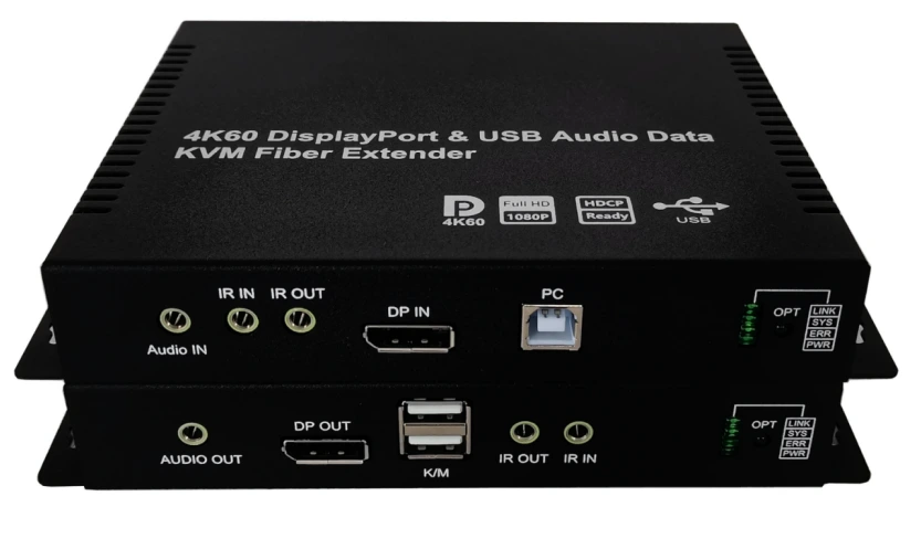 Extensor de fibra KVM 4K60 DP 1