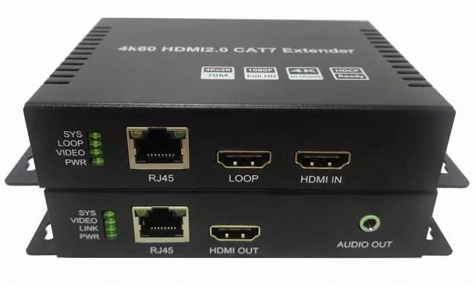 Удлинитель HDMI2.0 по CAT6 70M(4K60 4:4:4) 1