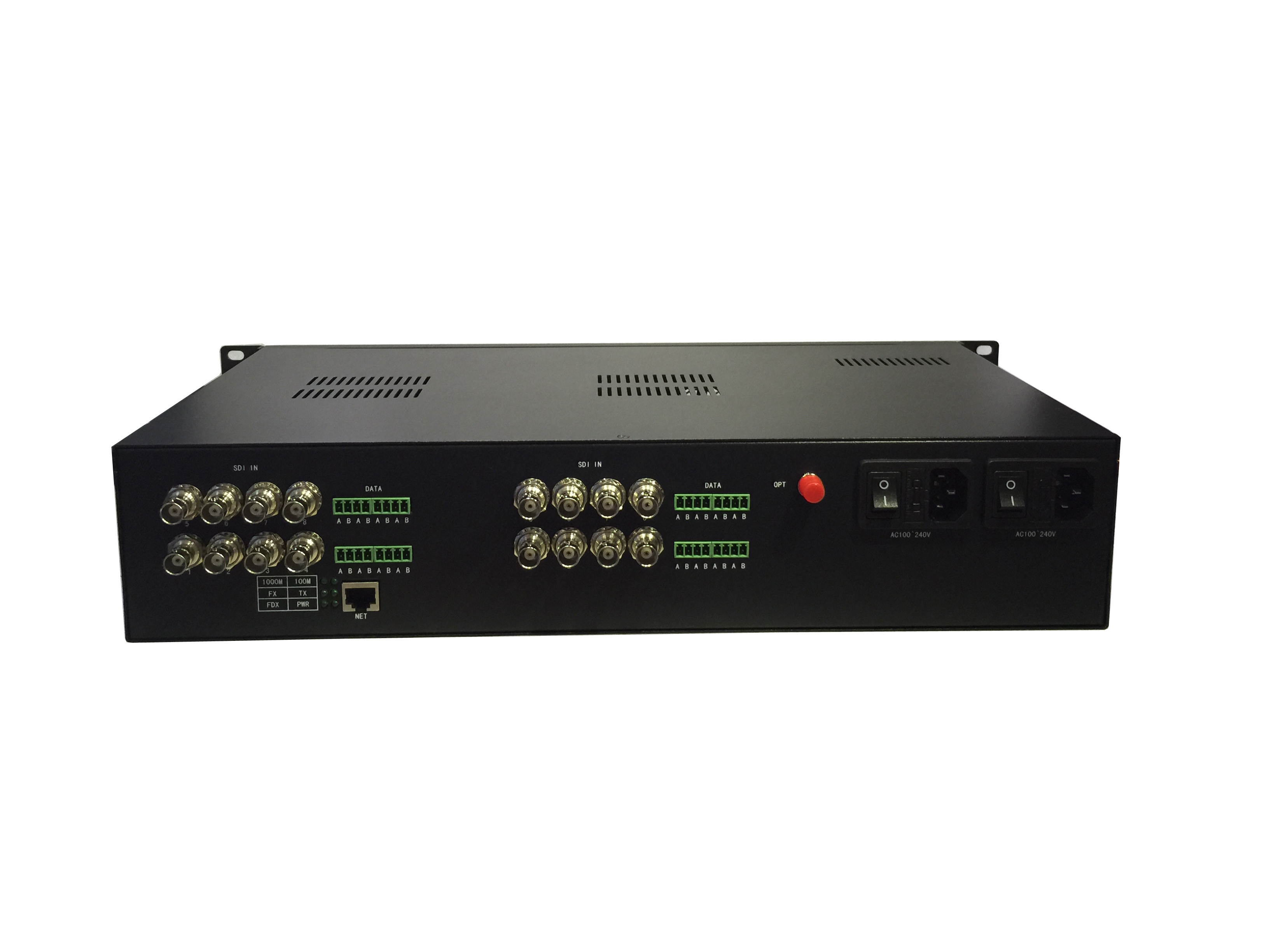 16-CH 3G-SDI fiber optic transmitter and receiver with Ethernet 1