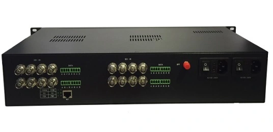 16-CH ASI with Ethernet fiber optic transmitter and receiver 1