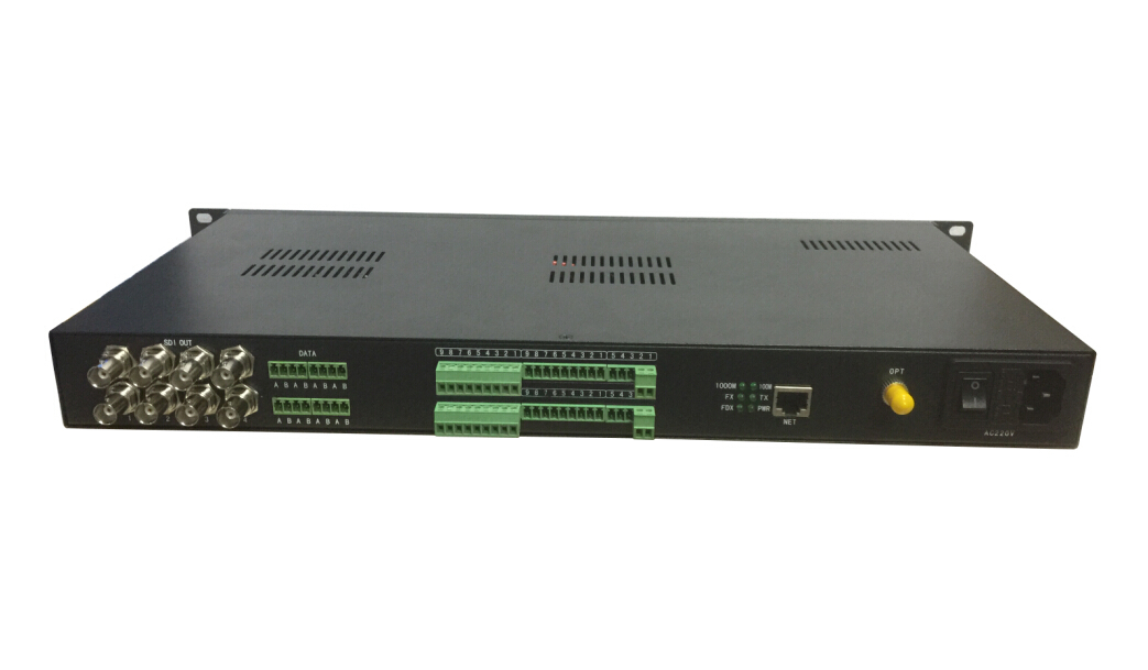 8-channel ASI fiber optic transmitter and receiver 1