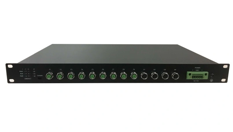 12 Port M12 Layer3 Managed Industrial Ethernet Switch HCSTCOM 1
