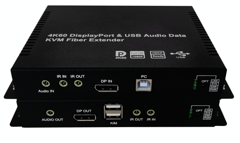 4K60 DP KVM Extender с аудио & RS232 1