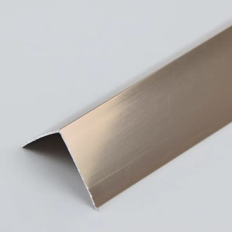 Hotaluminum L Shaped Tile Edging Trim Black / Matte Iron Gray /Matte Rose Gold / Champagne / Customized Dong's Dongri Brand 5