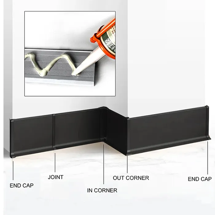 OEM Aluminium Flat Skirting Dong's Dongri  Customized 4