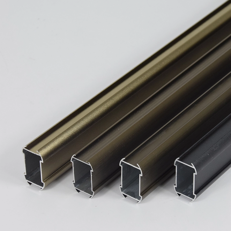 Brida de varilla para colgar ropa de aluminio, barra transversal silenciosa antideslizante para armario 1