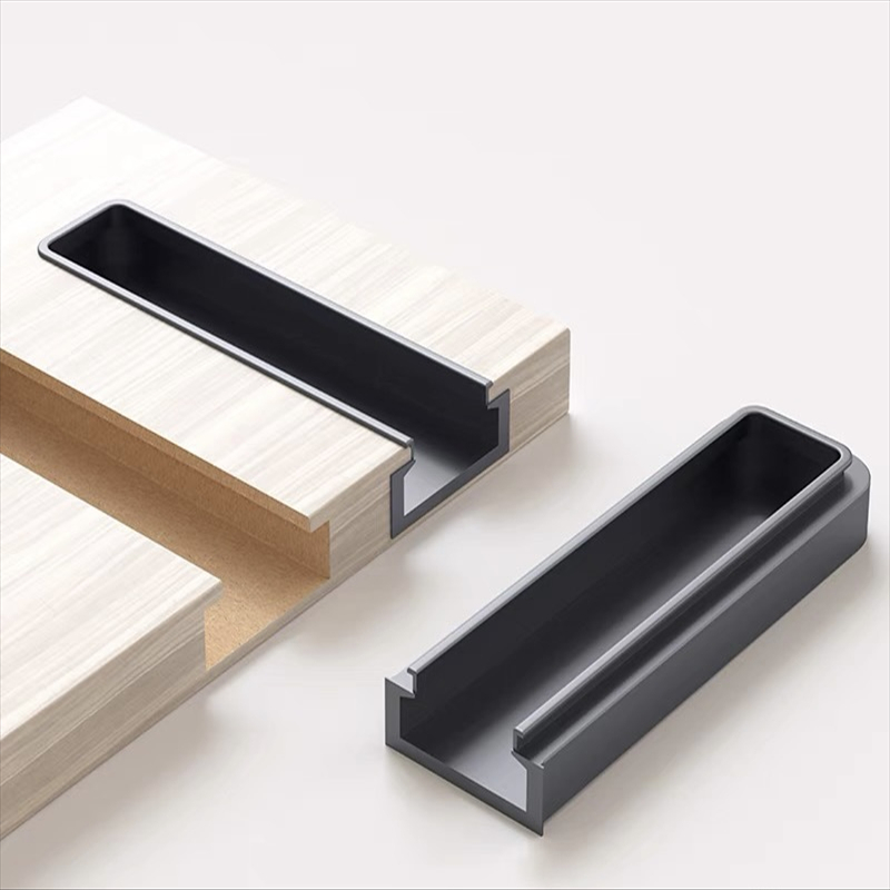 Popular Aluminum Alloy Embedded InvisibleHandle for Wardrobe 1