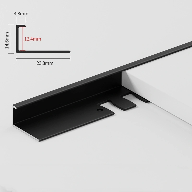 10-12mm Aluminum Profile  Flexible F shape Floor Trim Transition Strip 1