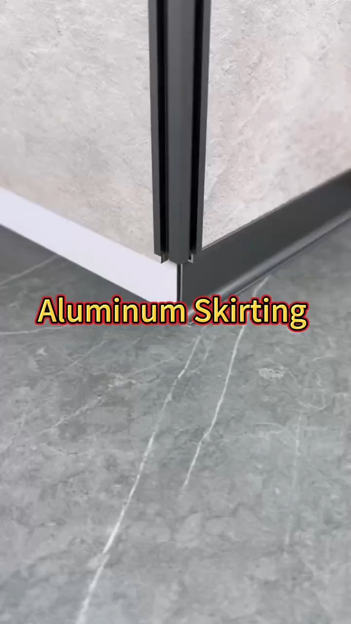 Aluminum Decorative Line Concealed Baseboard Metal inlaid skirting 1