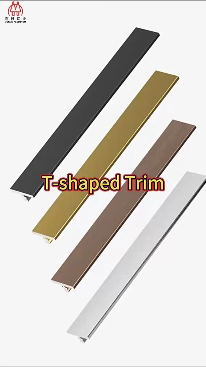 Anodized Color T-shaped edge Aluminum Trim Decorative Profiles 1