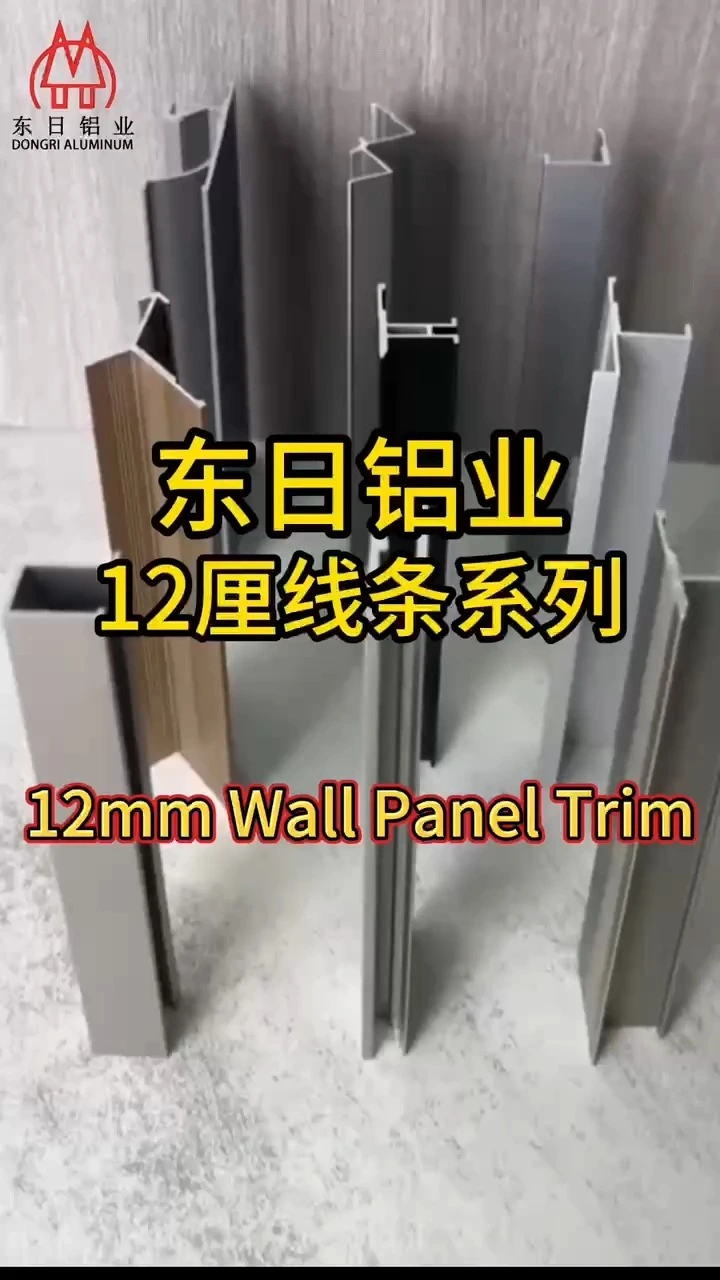 12mm Height Wall Panel Trim Aluminum Corner Profile Capping Edge Trim for Decoration 1