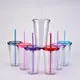 Clear Plastic Tumbler Cups - for Drink Beverages - KONVINI 2