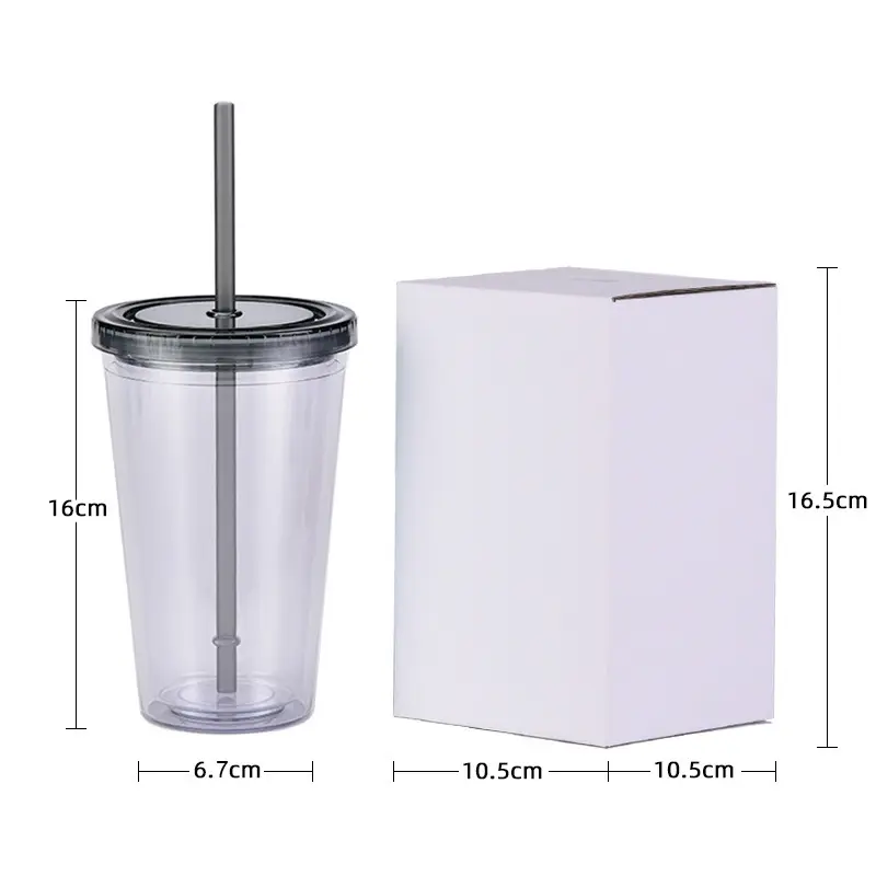 Clear Plastic Tumbler Cups - for Drink Beverages - KONVINI 4