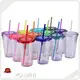 Clear Plastic Tumbler Cups - for Drink Beverages - KONVINI 1