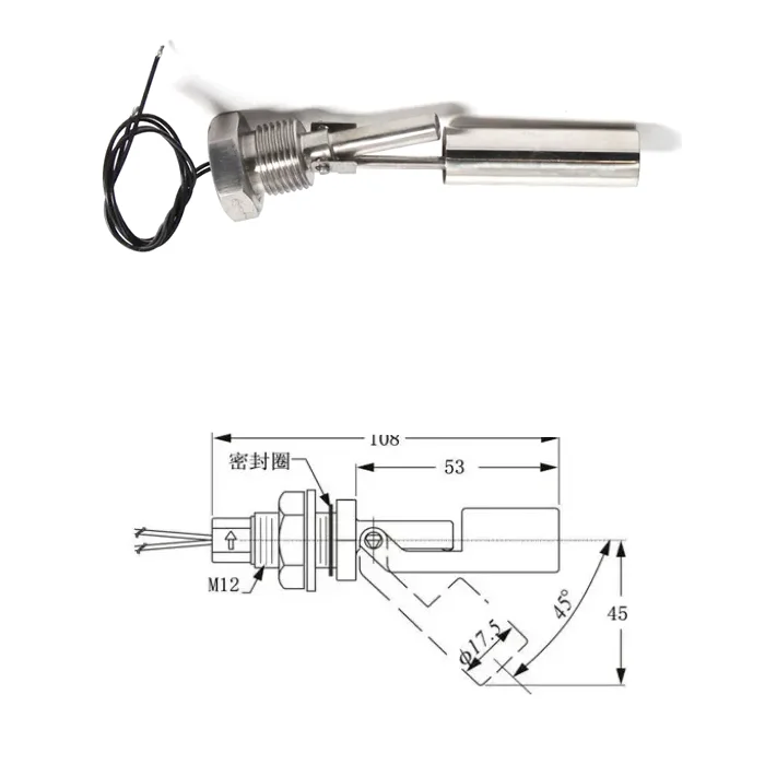 Sqh109 Side Mounted Stainless Steel Horizontal Liquid Duck-billed Switch Water Level Sensor Float For High Temperature Device 7