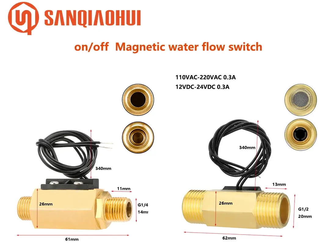 OEM Water Flow Sensor Switch Sanqiaohui Industrial 4