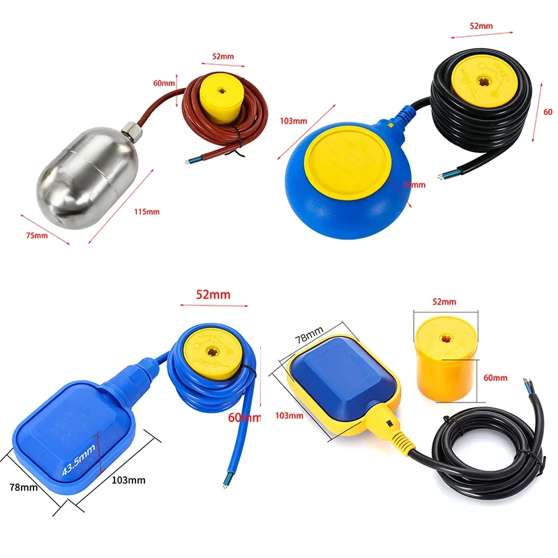 SANQIAOHUI Float Level Switch Float Switch Water Level Controller for Tank Pump Level Controller 1