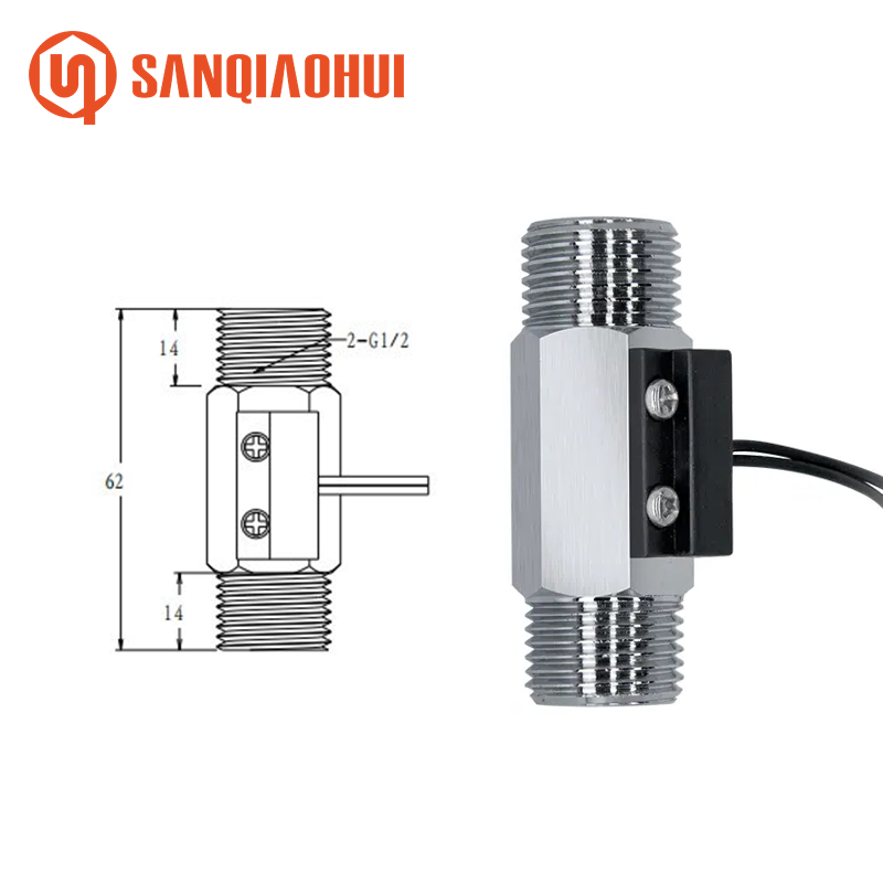 SANQIAOHUI Stainless Steel Water Flow Switch Sensor 4