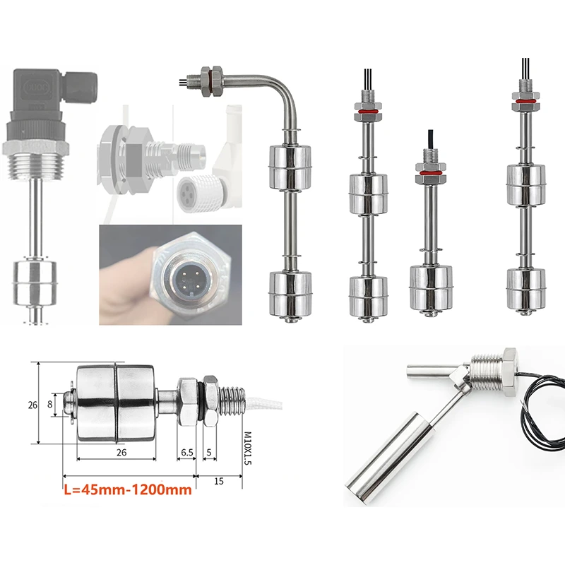 SANQIAOHUI Stanliess Steel Float Level Switch Tank Water Level Sensor Float Switch 1