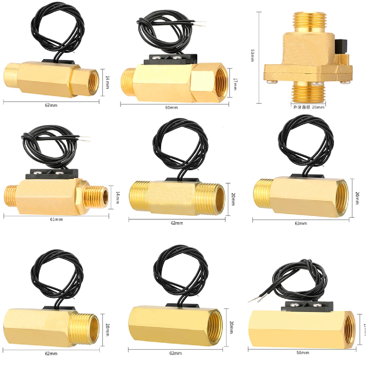 SANQIAOHUI Brass Water Flow Switch Sensor For Water Heater 1