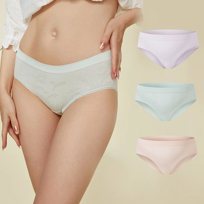 Braguitas premamá con diseño de entrepierna baja Braguitas premamá de jacquard sin costuras 1
