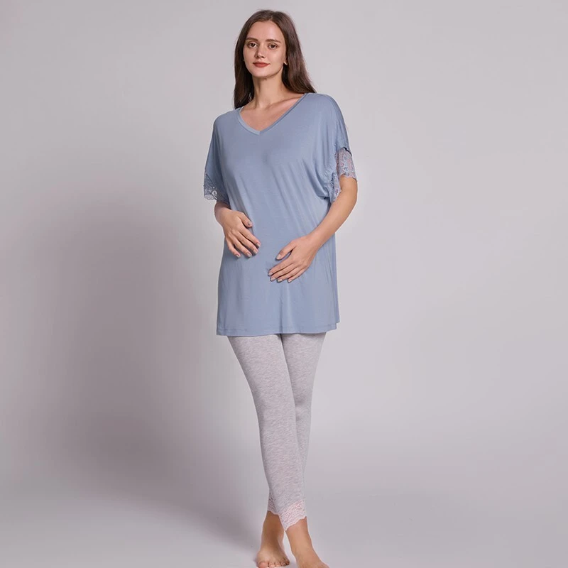 Nahtlose Umstandsleggings. Umstandshose aus doppellagigem Stoff 1