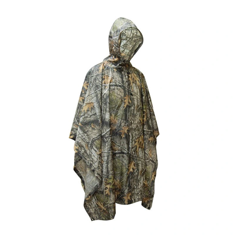 LOOGU Poncho de lluvia multifuncional con revestimiento de PU, unisex, súper árbol 1