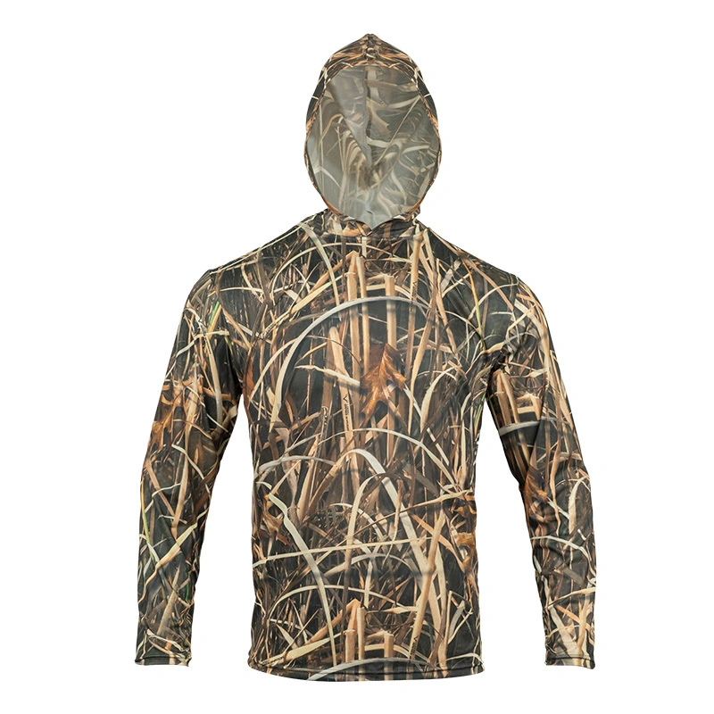 LOOGU Chasse à la sauvagine Sweat à capuche à manches longues Grass Shadow Camo 1