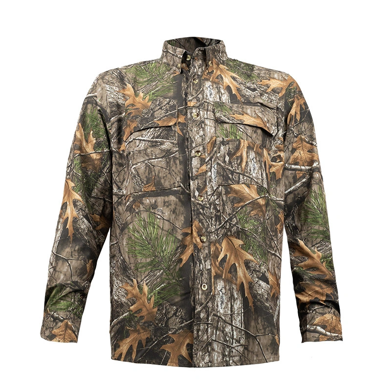 LOOGU Hunting Long Sleeve Vented Shirt Super Tree Camo 1