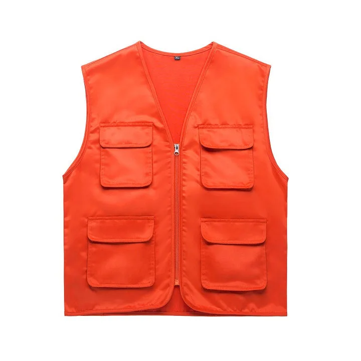 LOOGU Chaleco de caza unisex estilo mandarina con cremallera-1715927148267366 1