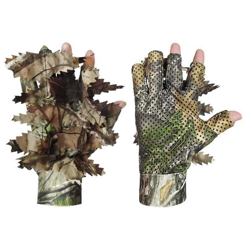 LOOGU Guantes De Caza Con Hojas Unisex Super Tree Camo 1