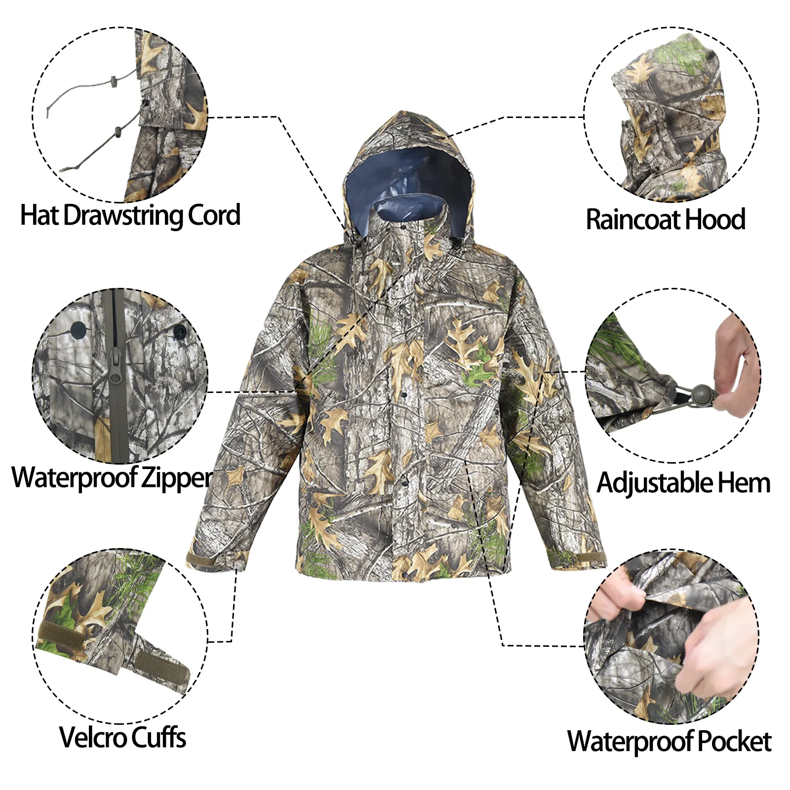 Camo Rain Suit for Hunting Super Tree Loogu Brand M-2XL 3