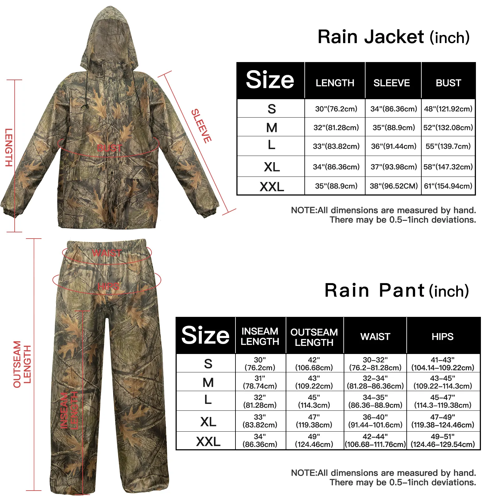Camo Rain Suit for Hunting Super Tree Loogu Brand M-2XL 5