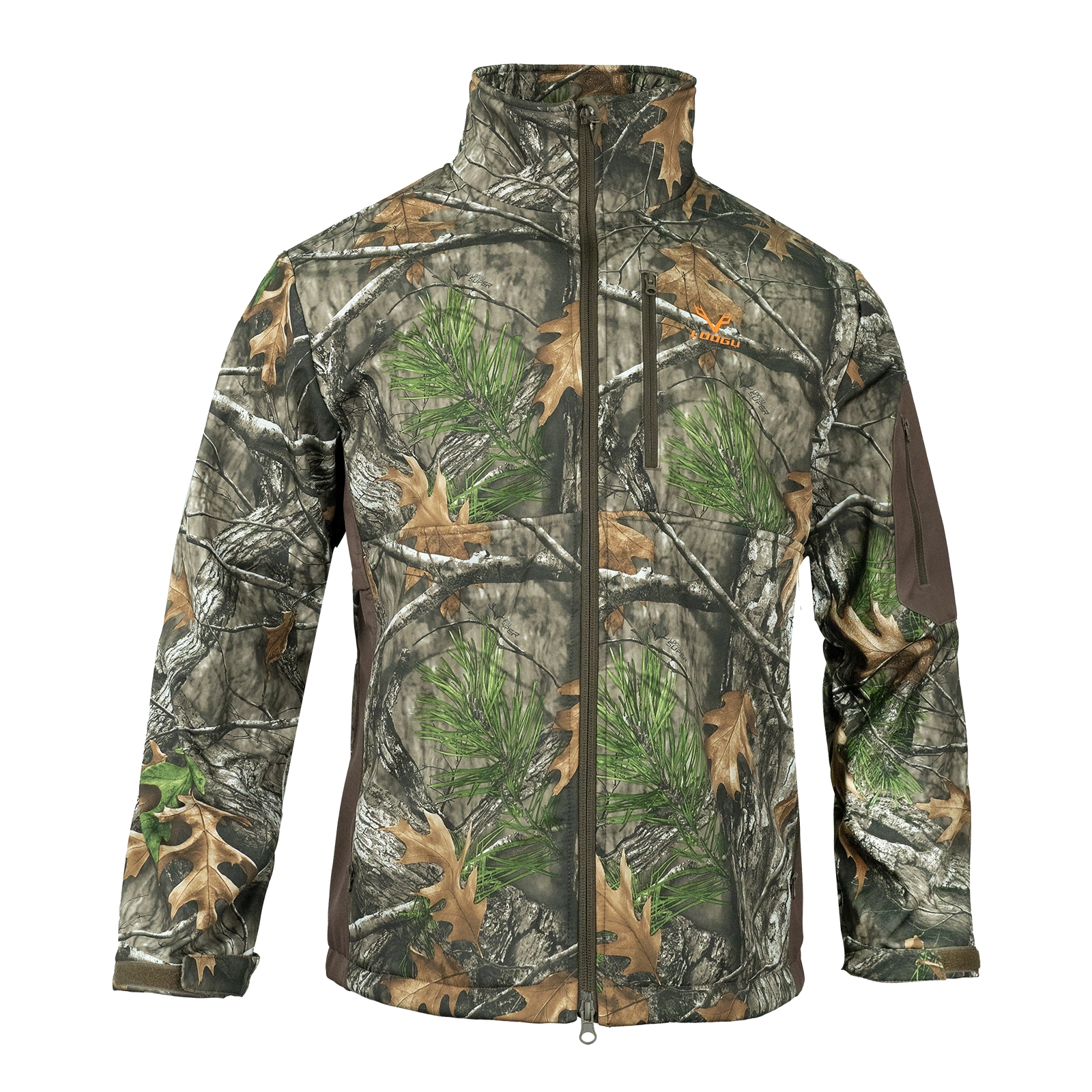 LOOGU Jagd-Softshell-isolierte Jacke Super Tree – brauner Arm 1