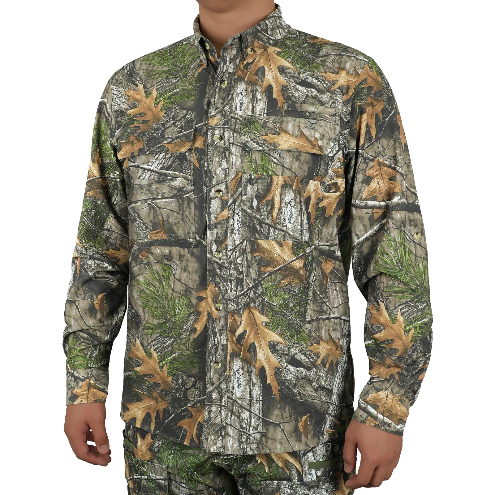 Camo Shirts for Men Loogu Brand Super Tree 100% Polyester 3