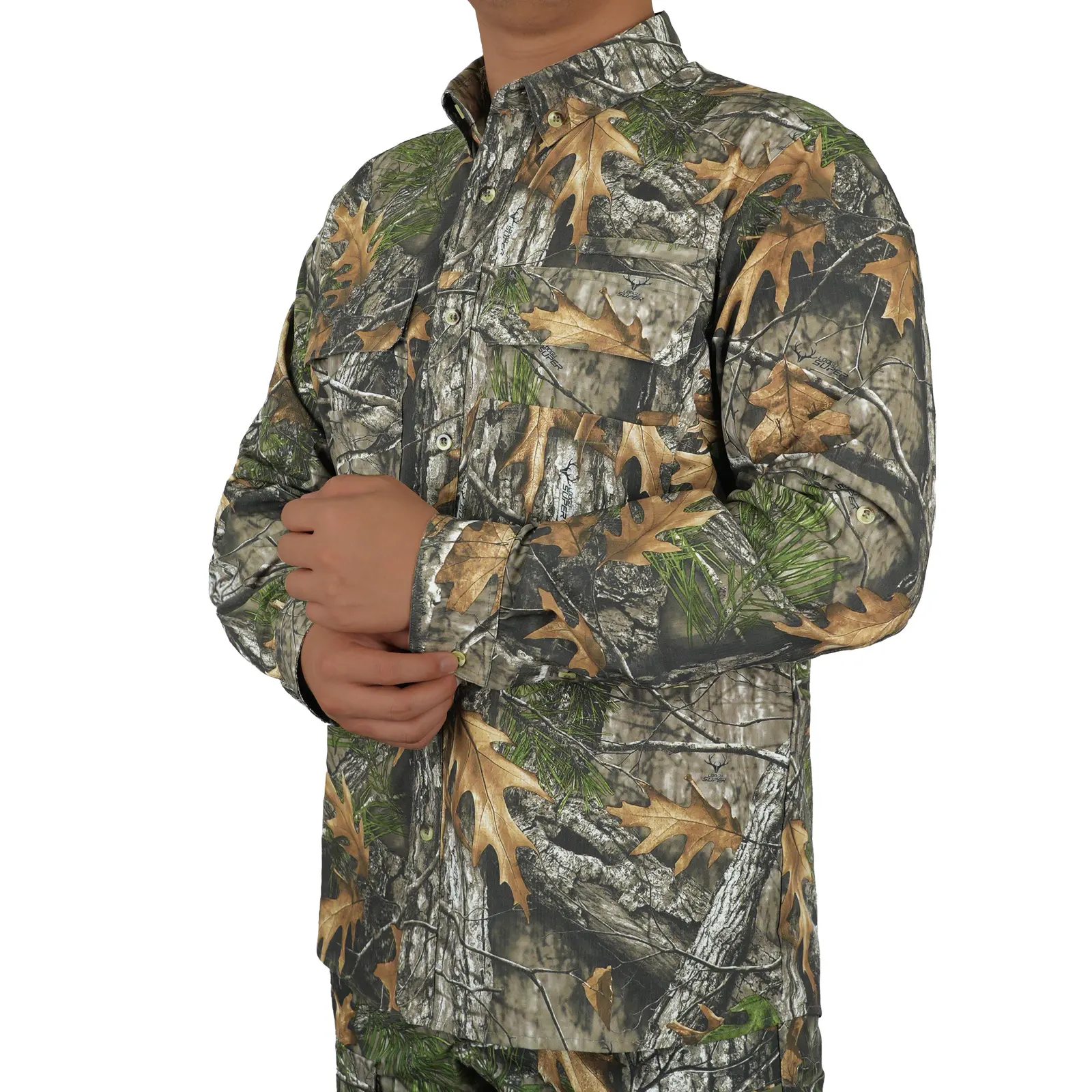 Camo Shirts for Men Loogu Brand Super Tree 100% Polyester 4