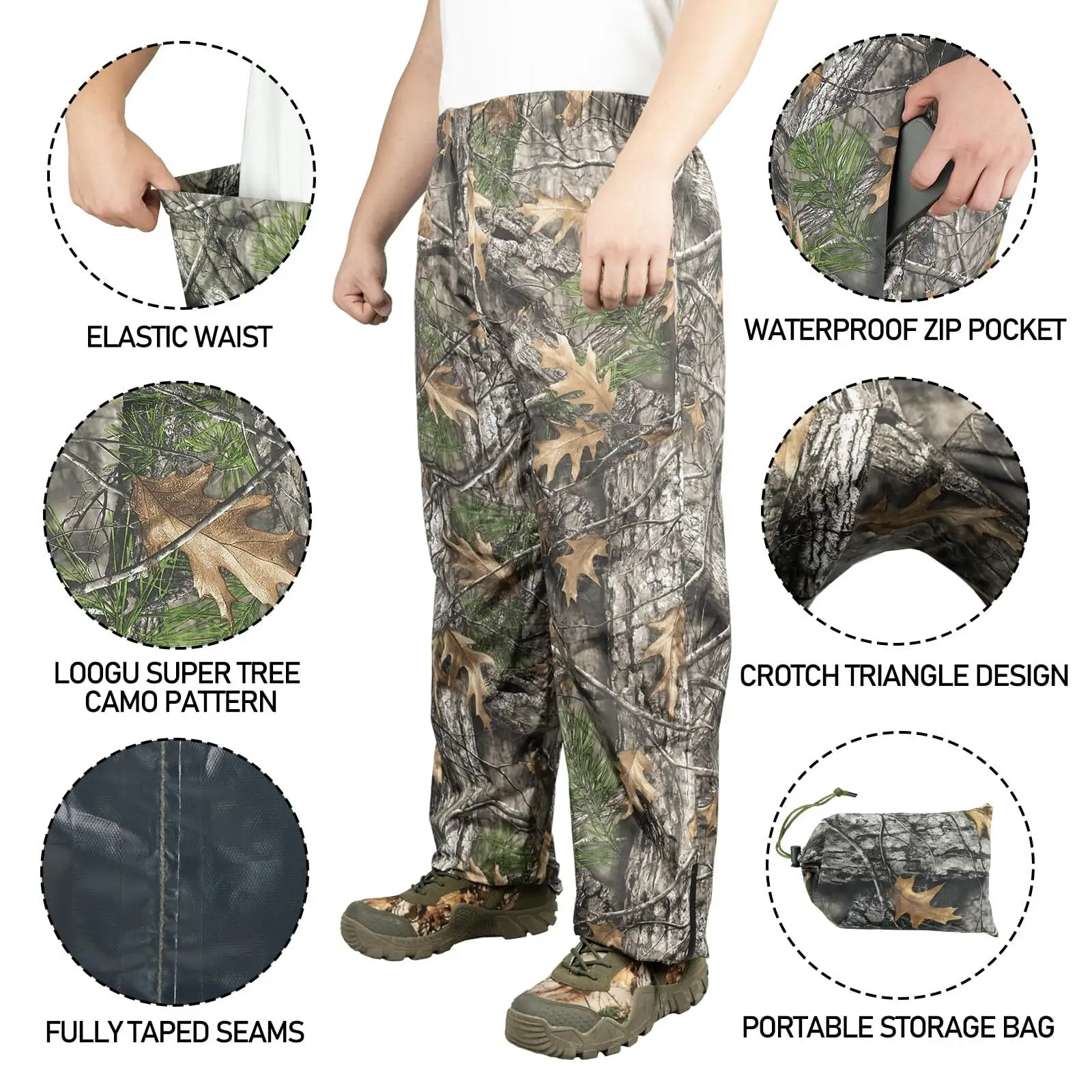 Mens Camo Waterproof Trousers RPPU1LST2 Wholesale - Loogu 3