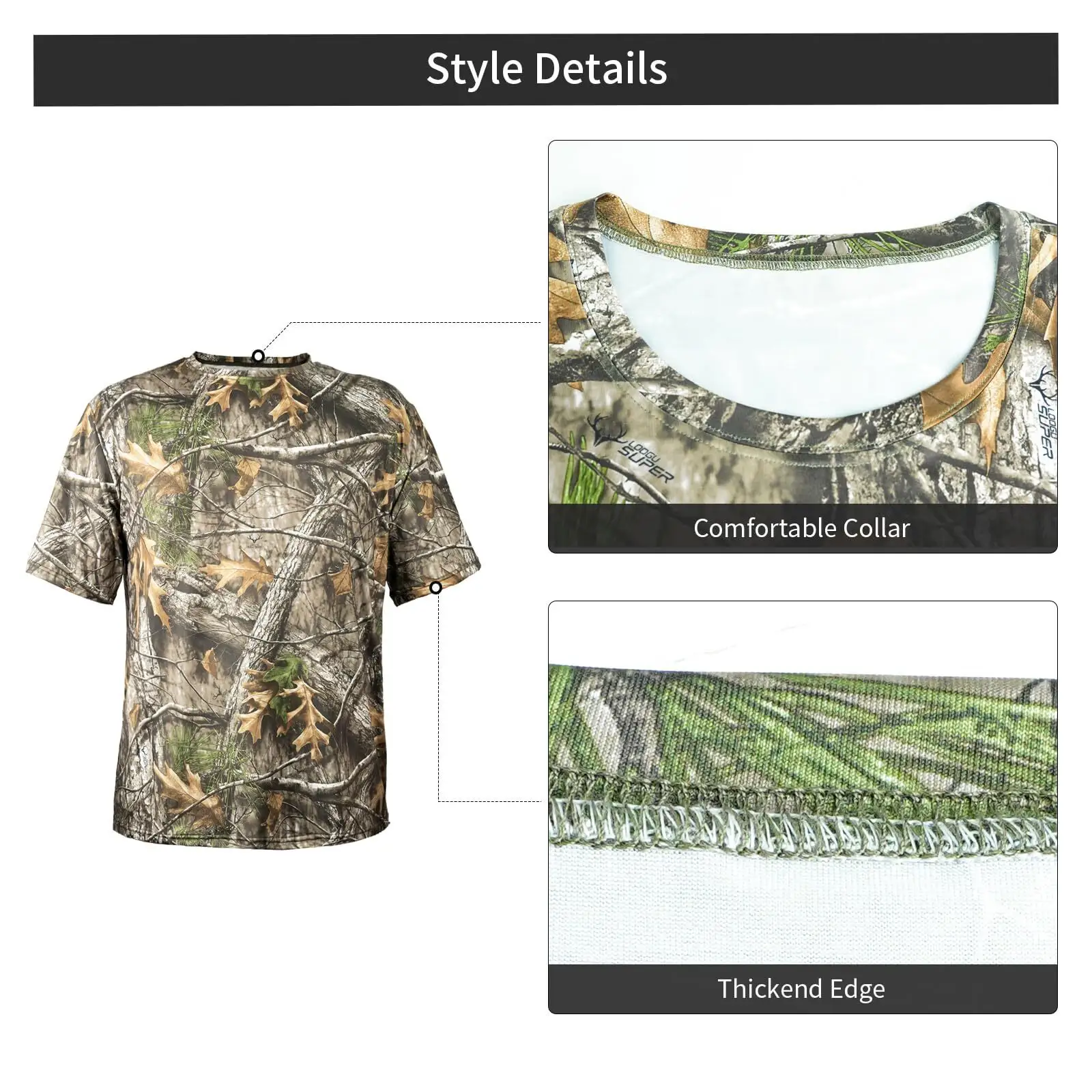 Camo Hunting Shirt Bulk Buy 94% Polyester+ 6% Spandex Loogu 7