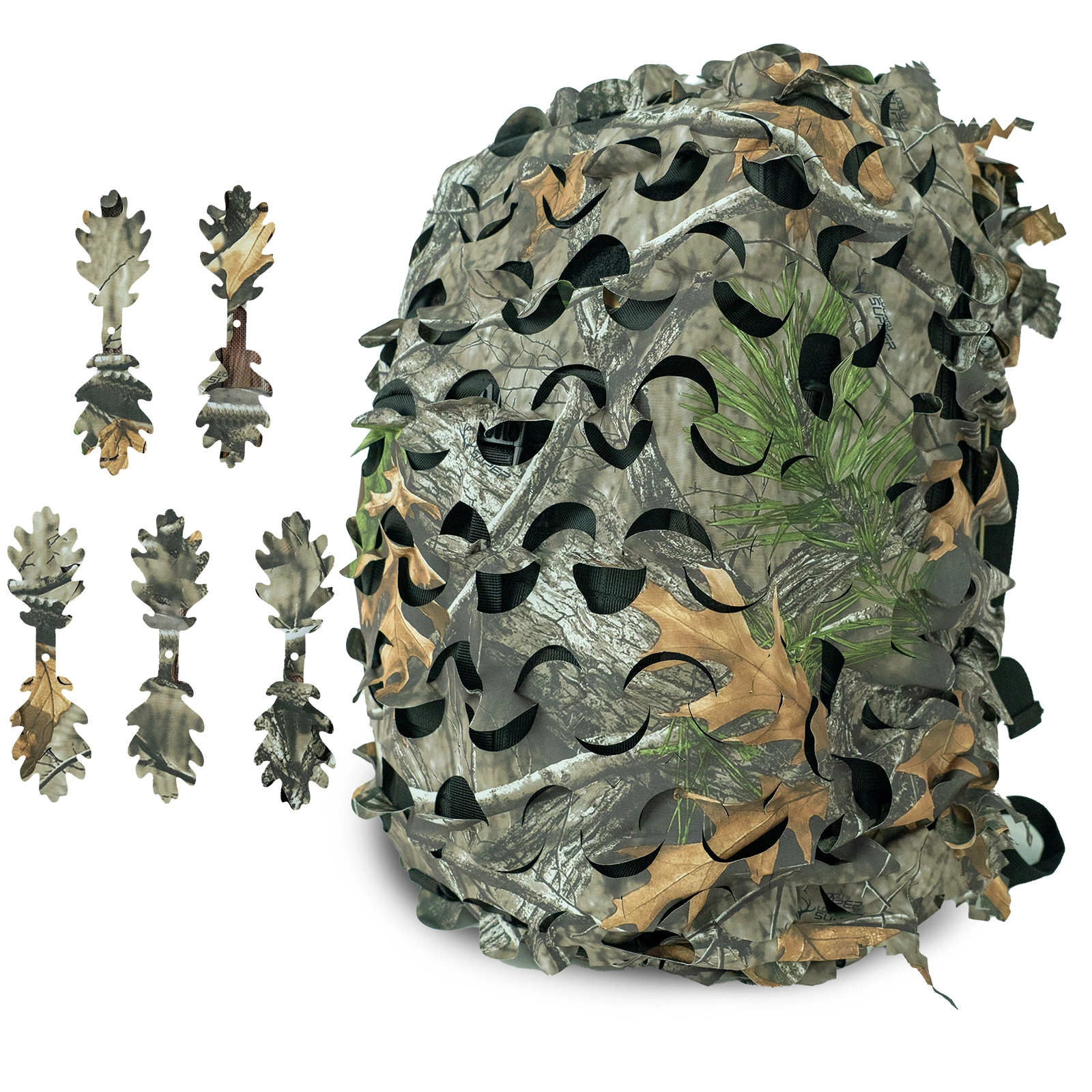 LOOGU SUPER TREE Housse de sac à dos camouflage - Coupe en demi-cercle en maille respirante 1