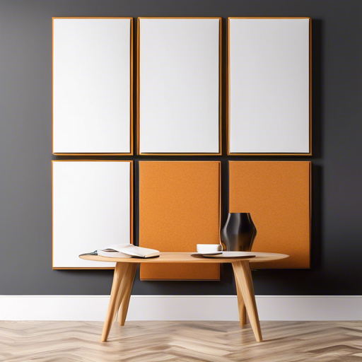 Set of 4 Decorative Acoustic Panels - Noise Reduction and Elegant ...